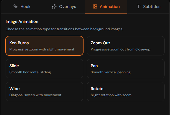 Image animations