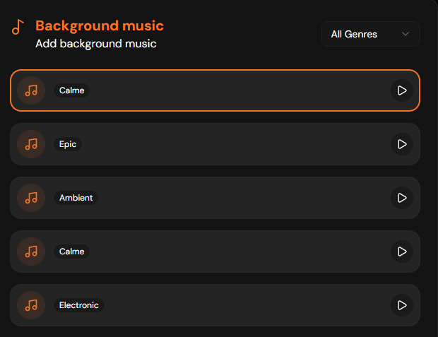 Background music