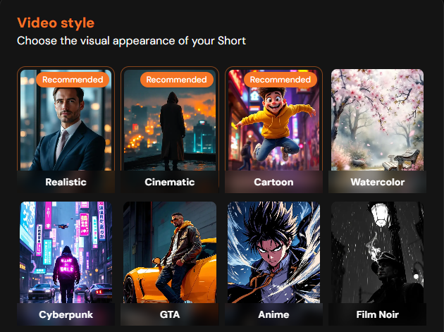 Varied image styles